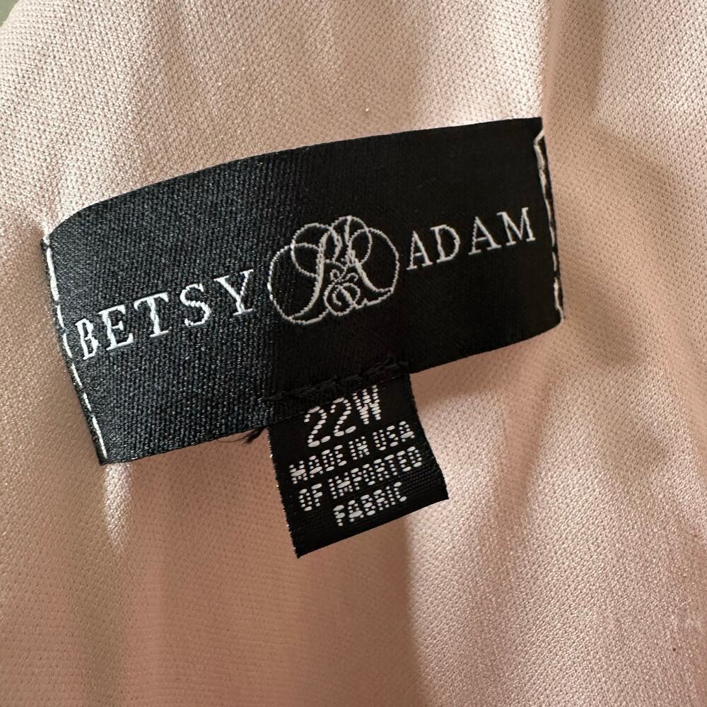 NWT Betsy & Adam Gracie Long Glitter Galaxy Cowl Neck Back Dress Pink Size 22W - Picture 6 of 8